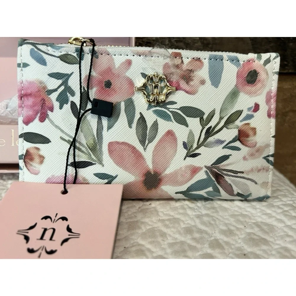 Nanette Lepore Bi Fold Wallet Lipstick Pink NWT‎
